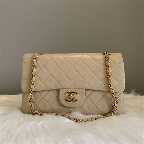 gold chanel classic flap|chanel full flap vintage.